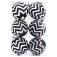 thumbnail image 1 of Hand-painted Black & White Christmas Balls Set, 6cm PVC Boxed Ornaments for Xmas Tree & Window Decor, 1 of 2