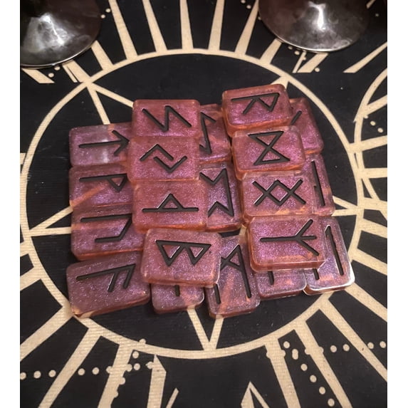 Hand painted Elder Futhark runes