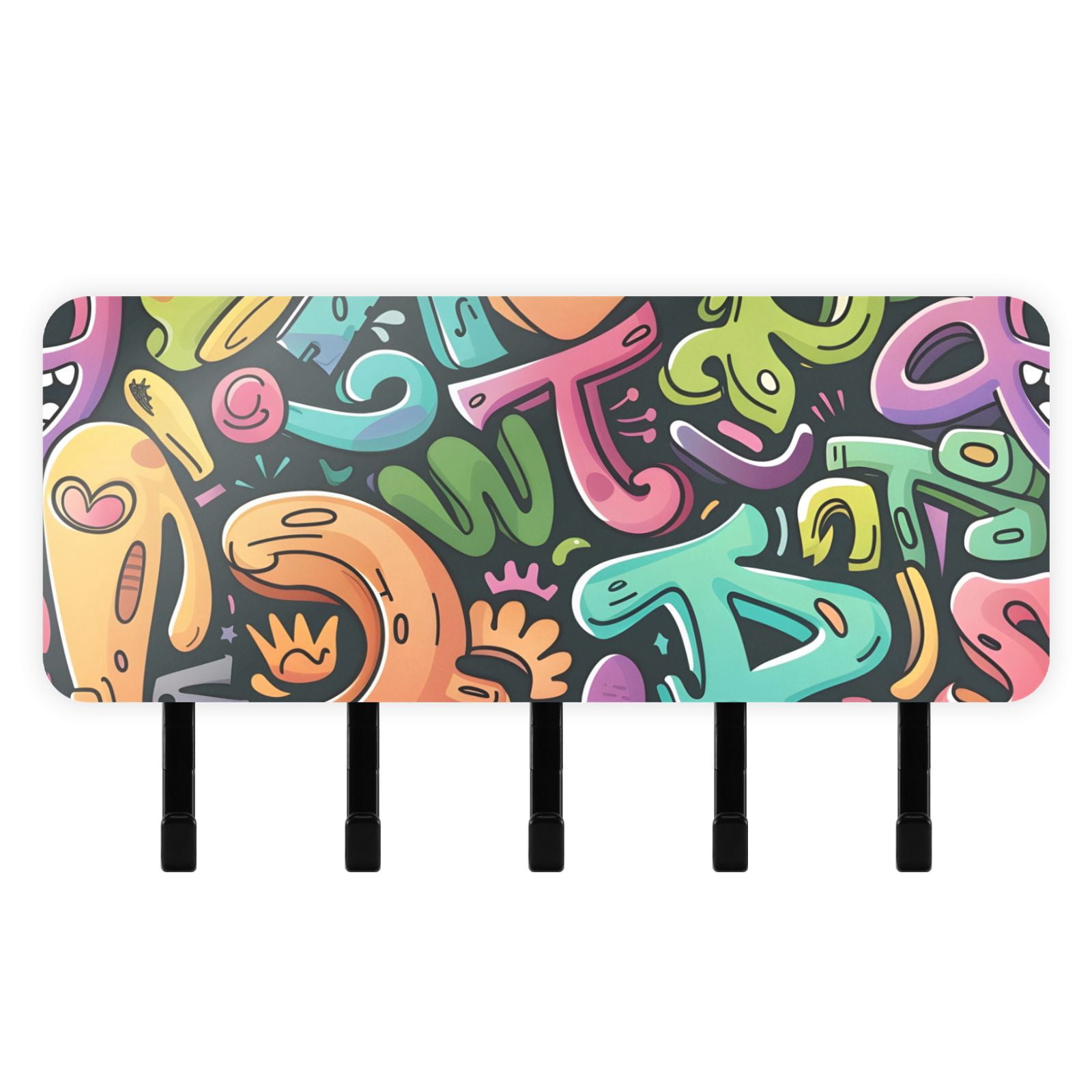 Hand -painted Letters Mail Holder Organizer Wall Mount with Shelf Key ...