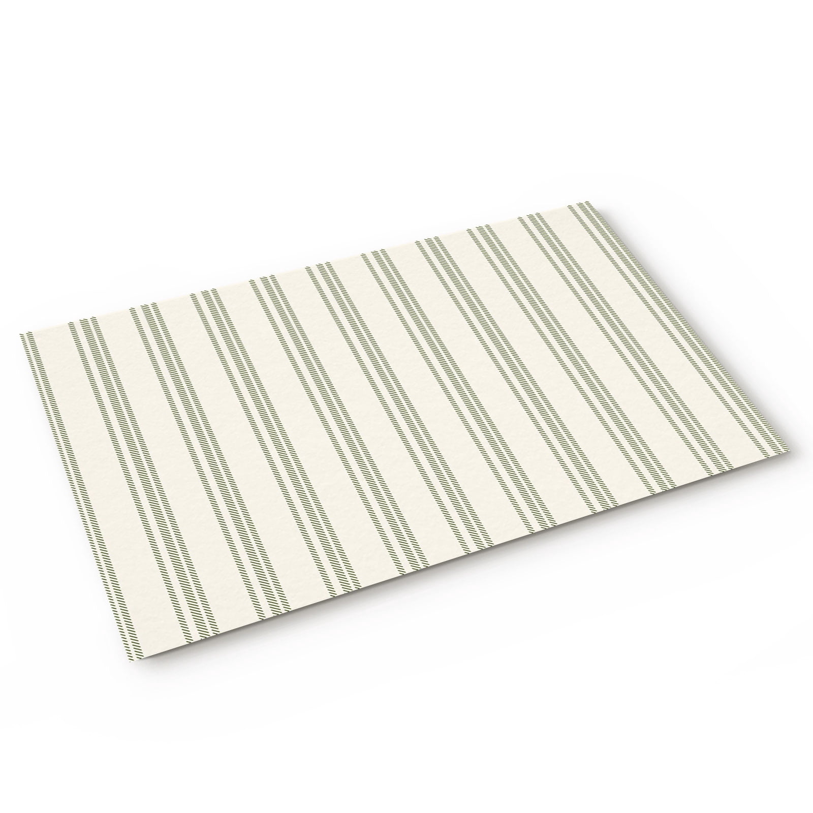 Hand-painted Line Draft Door Mat Retro Green Beige Lines Non Slip ...