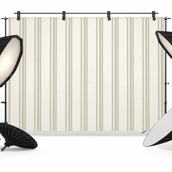 Hand-painted Line Draft Photography Backdrop 7x5FT, Retro Green Beige Lines Photo Backdrops, Background for Photography Studio Photo Studio Background, Back Drop for Photoshoot