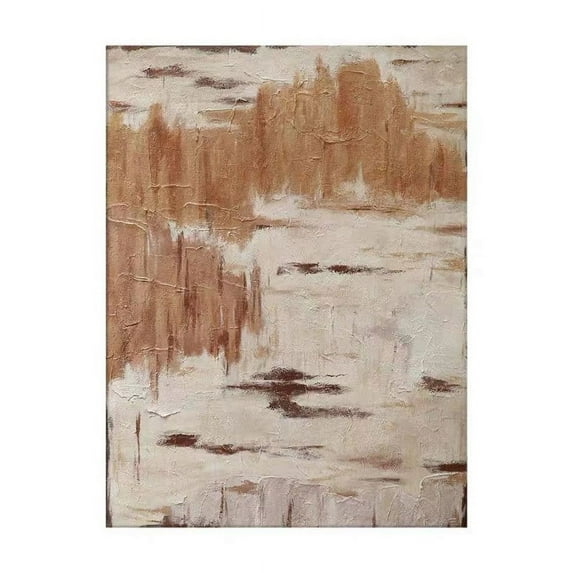 Hand-painted Oil Painting Wabi-sabi Style Abstract Living Room Entrance Vintage Flowers Wall Art Textured Hanging Paintings