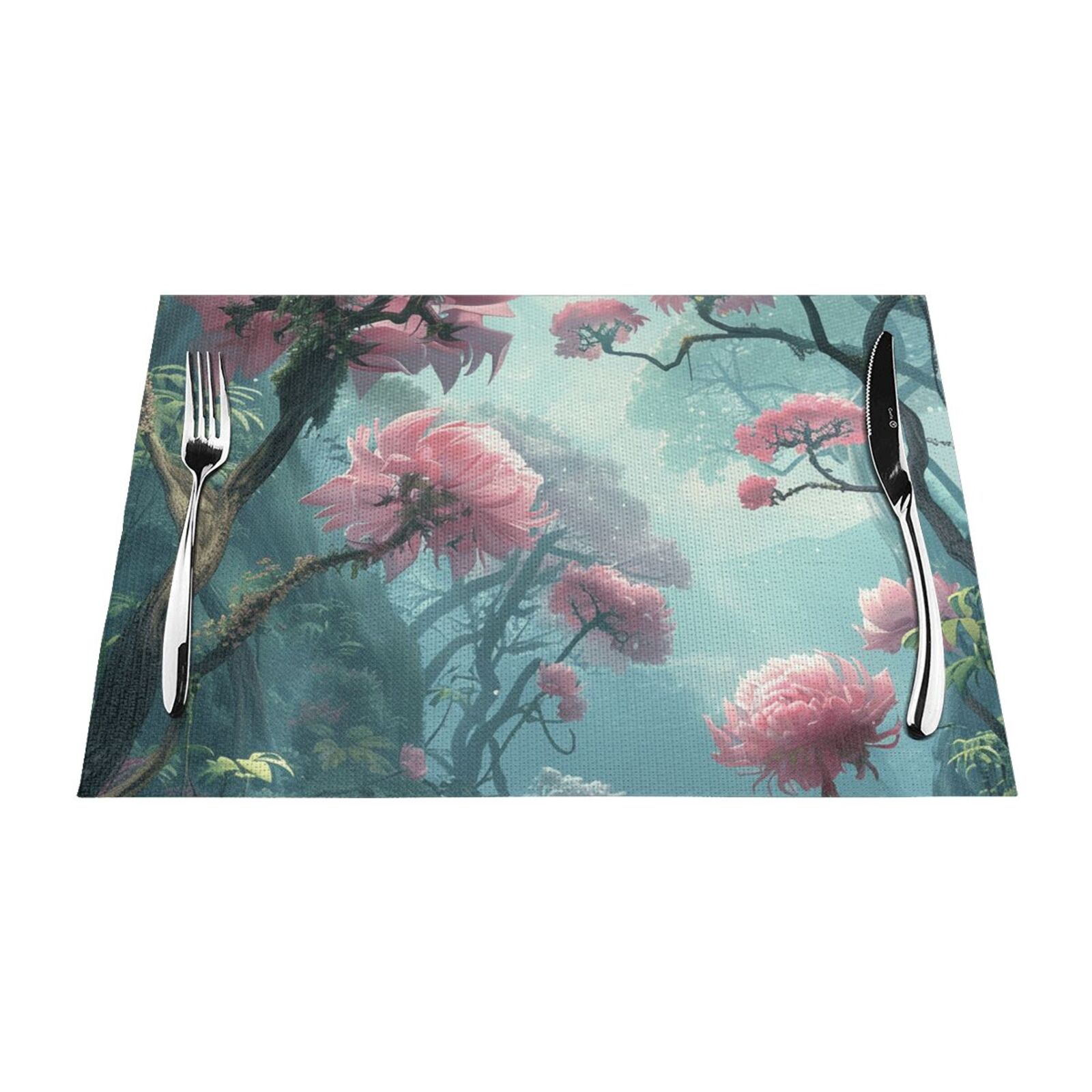 Handpainted designs of flowers mat, heatresistant dining table mat