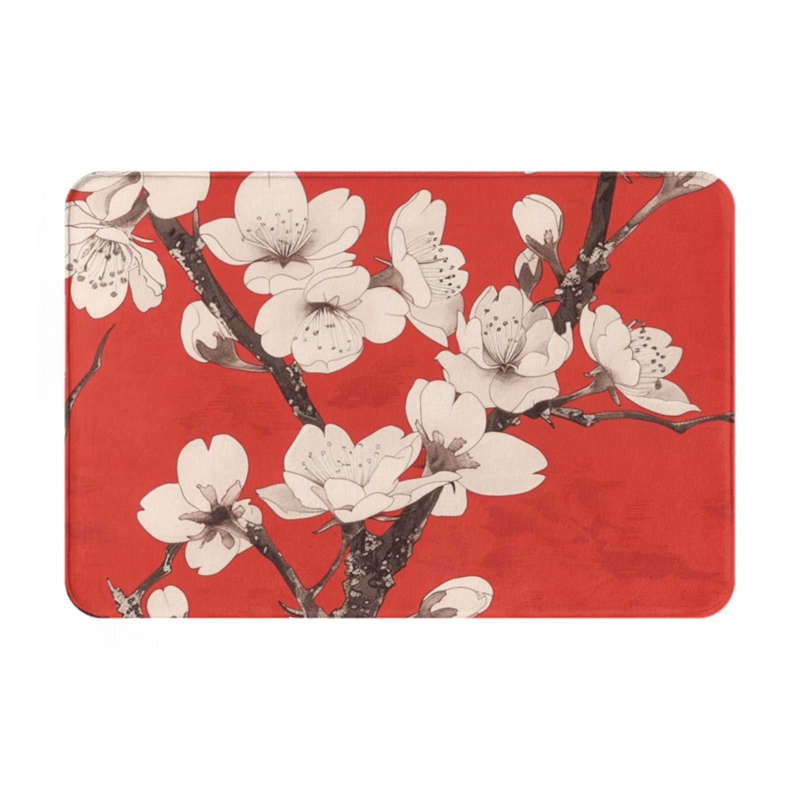 Handpainted designs of flowers Door Mat Indoor/Outdoor Bathroom Carpet