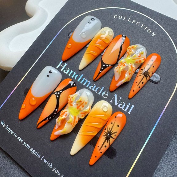 Hand-painted nail art (zjl002)