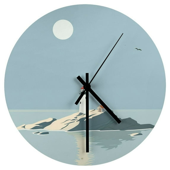 Wood Wall Clock - Unique Modern Silent Non-Ticking Living Room Retro Decor, for Home Office 11.8 inch