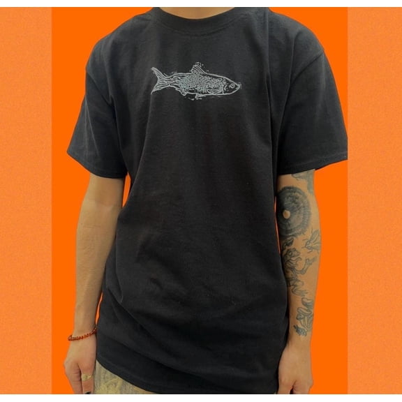 Hand-printed Fish T-shirt, Unisex T-Shirt