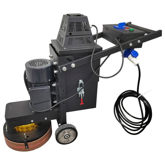 Hand-push Cement Ground Grinder Concrete Floor Surface Polisher with 20L Dust Bin 220V 2500m/8h 4-Head