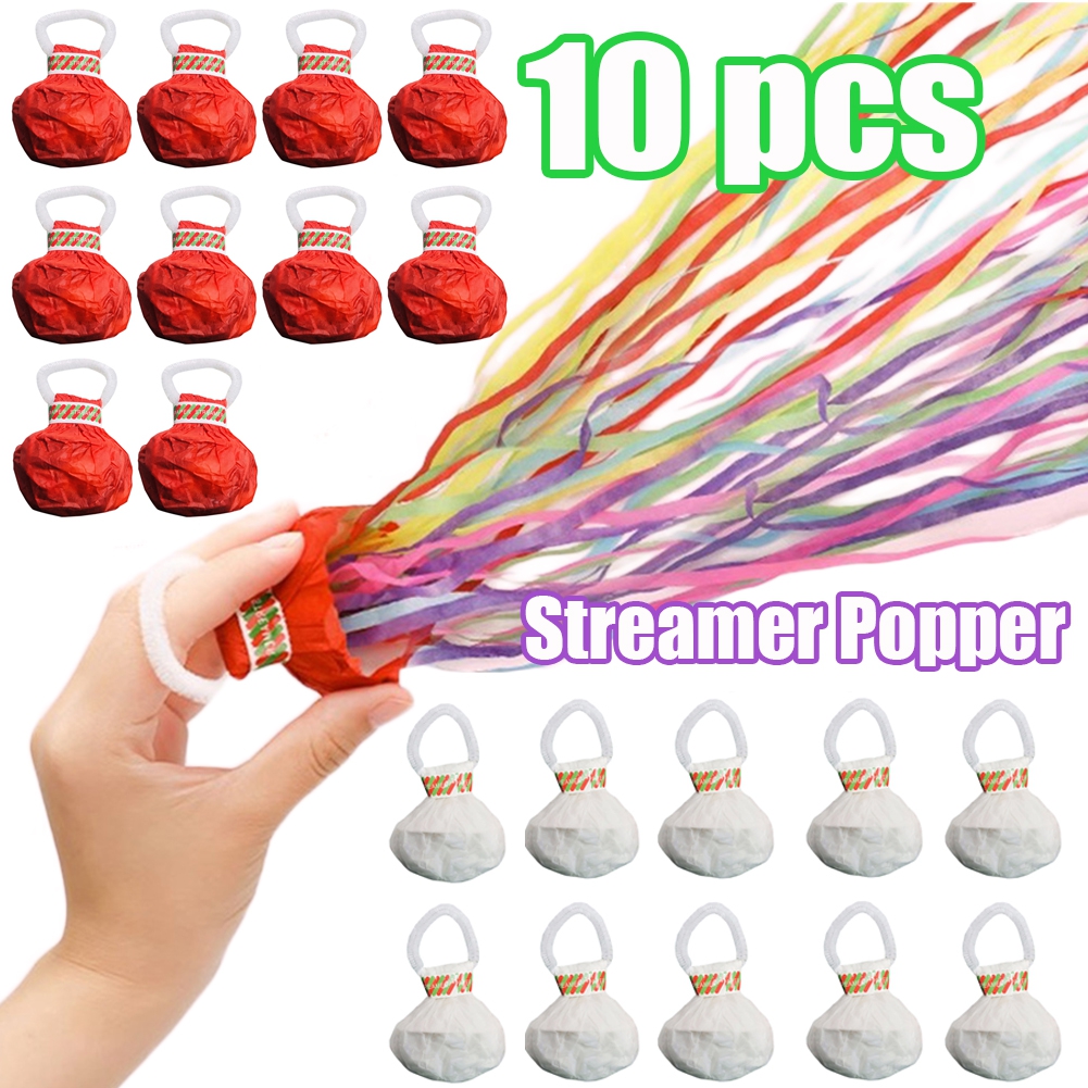 Handthrown Streamers 10pcs Hand Throw Streamer Popper Birthday Wedding