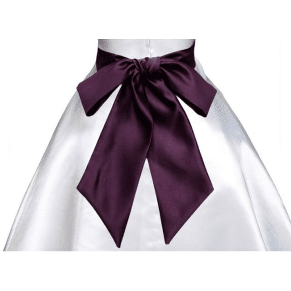 Hand tie Satin Sash for Bridal Shower Special Occasion Wedding Decoration Pageant Birthday Wedding Accessory Party Accessory DIY Plain Sash