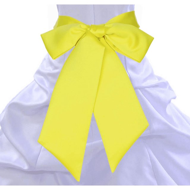 Hand tie Satin Sash for Bridal Shower Special Occasion Wedding Decoration Pageant Birthday Wedding Accessory Party Accessory DIY Plain Sash