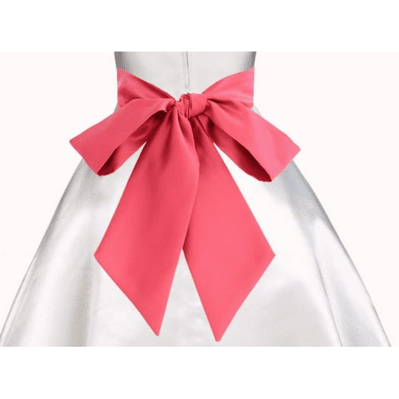 Hand tie Satin Sash for Bridal Shower Special Occasion Wedding Decoration Pageant Birthday Wedding Accessory Party Accessory DIY Plain Sash