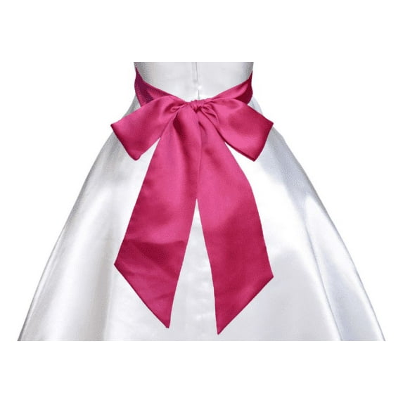 Hand tie Satin Sash for Bridal Shower Special Occasion Wedding Decoration Pageant Birthday Wedding Accessory Party Accessory DIY Plain Sash