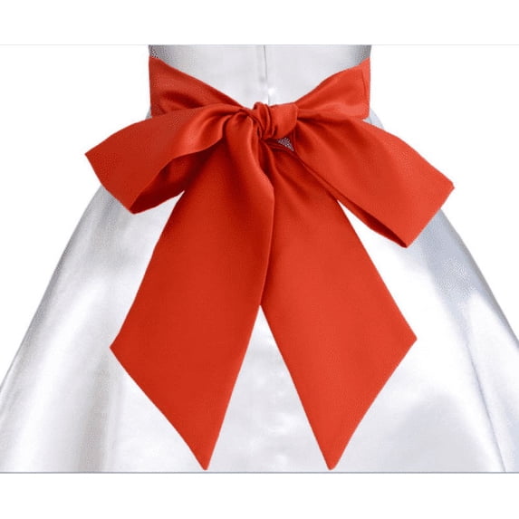 Hand tie Satin Sash for Bridal Shower Special Occasion Wedding Decoration Pageant Birthday Wedding Accessory Party Accessory DIY Plain Sash