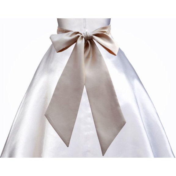 Hand tie Satin Sash for Bridal Shower Special Occasion Wedding Decoration Pageant Birthday Wedding Accessory Party Accessory DIY Plain Sash