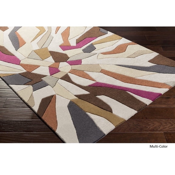 Hand-tufted Barnes Polyester Rug (9' x 13')