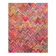thumbnail image 1 of Hand-tufted Cotton Transitional Abstract Sari Chevron Rug, 1 of 3
