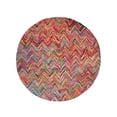 thumbnail image 1 of Hand-tufted Cotton Transitional Abstract Sari Chevron Rug, 1 of 3