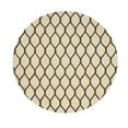 thumbnail image 1 of Hand-tufted Wool Beige Transitional Geometric Chain-Link Rug, 1 of 2