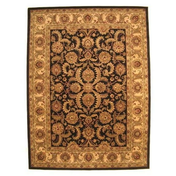 Hand-tufted Wool Black Traditional Oriental Persian Rug