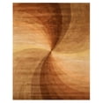 thumbnail image 1 of Hand-tufted Wool Brown Contemporary Abstract Swirl Rug, 1 of 3