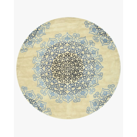 Hand-tufted Wool Ivory Transitional Oriental Modern Naiin Rug