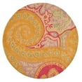 thumbnail image 1 of Hand-tufted Wool Orange Contemporary Abstract Paisley Rug, 1 of 3