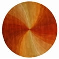 thumbnail image 1 of Hand-tufted Wool Orange Contemporary Abstract Swirl Rug, 1 of 3