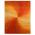 thumbnail image 1 of Hand-tufted Wool Orange Contemporary Abstract Swirl Rug, 1 of 3