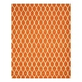 thumbnail image 1 of Hand-tufted Wool Orange Transitional Geometric Chain-Link Rug, 1 of 3
