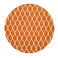 thumbnail image 1 of Hand-tufted Wool Orange Transitional Geometric Chain-Link Rug, 1 of 7