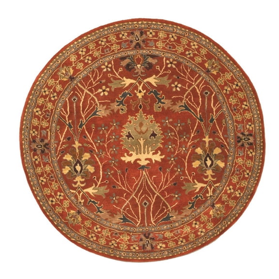Hand-tufted Wool Rust Traditional Oriental Morris Rug