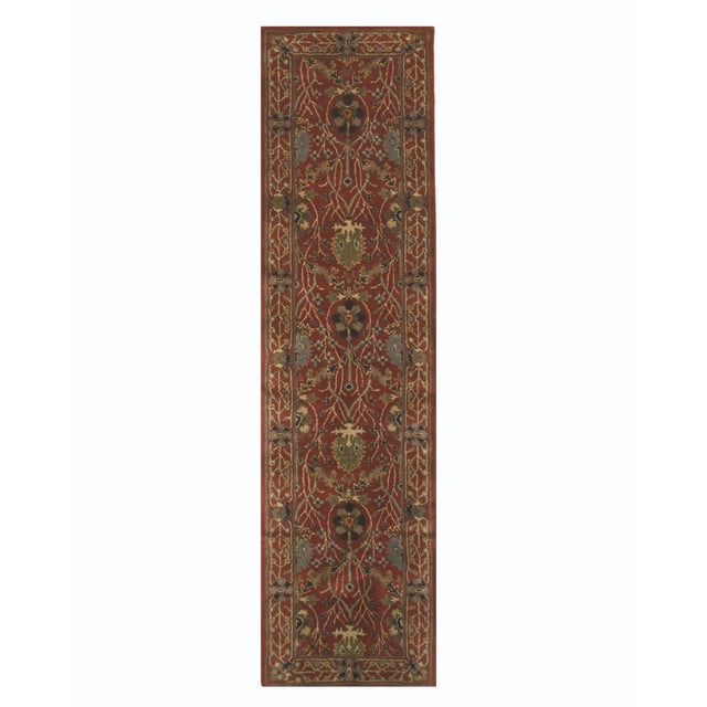 Hand-tufted Wool Rust Traditional Oriental Morris Rug - Walmart.com