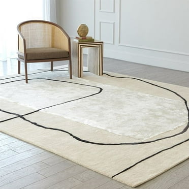 Premium Hand Tufted Rug with Cubic pattern made with 100% New Zealand ...