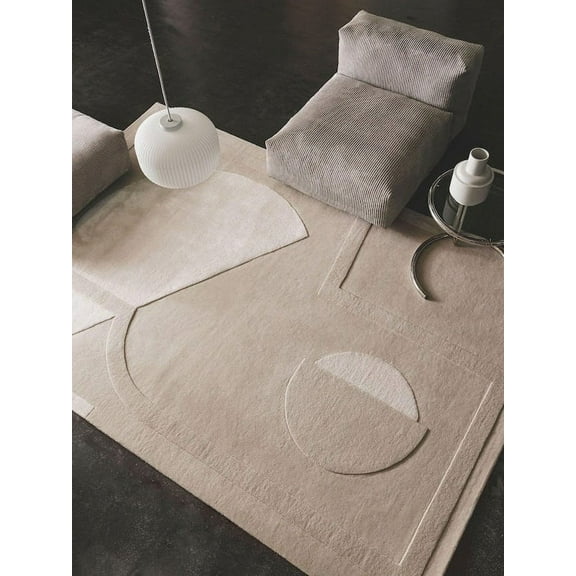 Hand-tufted wool rug, crafted from pure wool