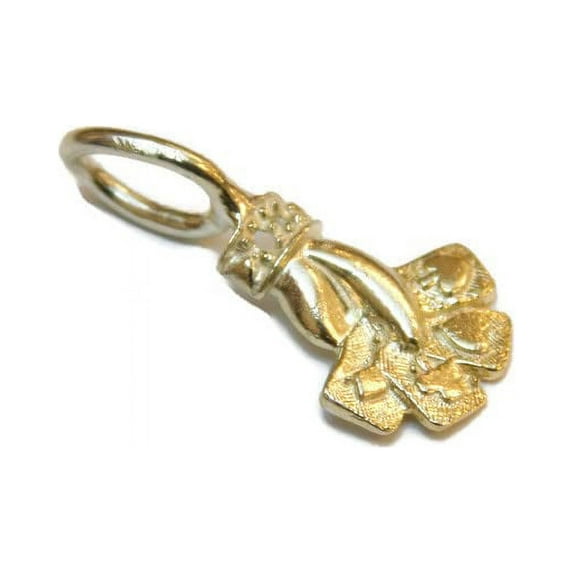 Hand w/4 Cards Charm Pendant 14k Yellow Gold!!