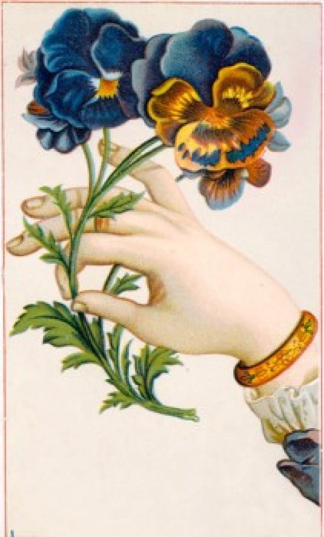 Hand with Flowers Nostalgia Cards Canvas Art - (18 x 24)