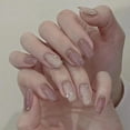 thumbnail image 1 of Hand-worn Nail Nude Metallic Mirror Line Manicure, 1 of 5