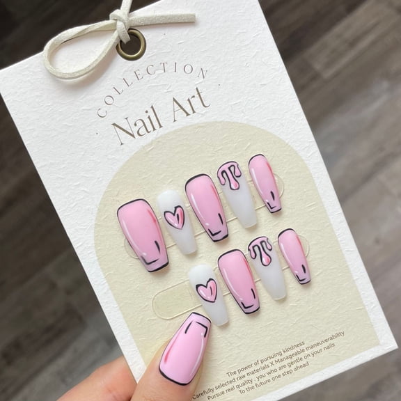 Hand-worn armor wholesale, hand-painted animation style simple nail art, finished nail patch jelly glue
