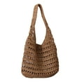 thumbnail image 1 of Hand-woven Soft Large Straw Shoulder Bag Boho Straw Handle Tote Retro Summer Beach Bag Rattan Handbag, 1 of 8