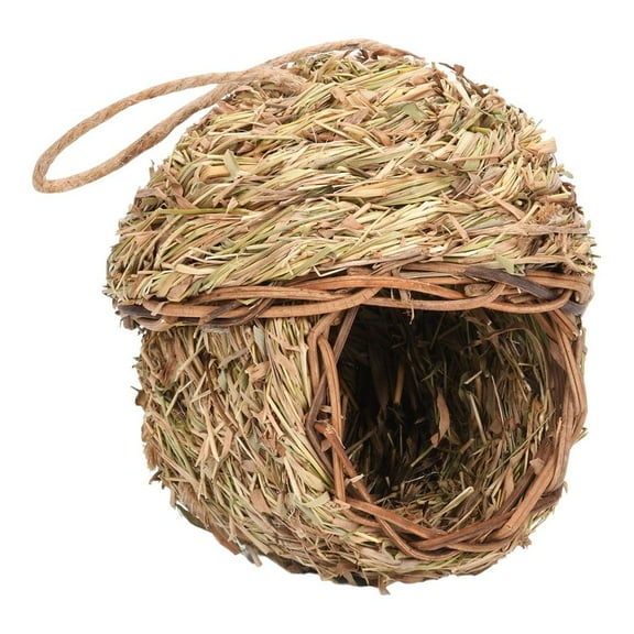 Hand-woven natural Straw Hanging Bird Nest, comfortable and Stable Resting Place with Natural Drainage and Ventilation