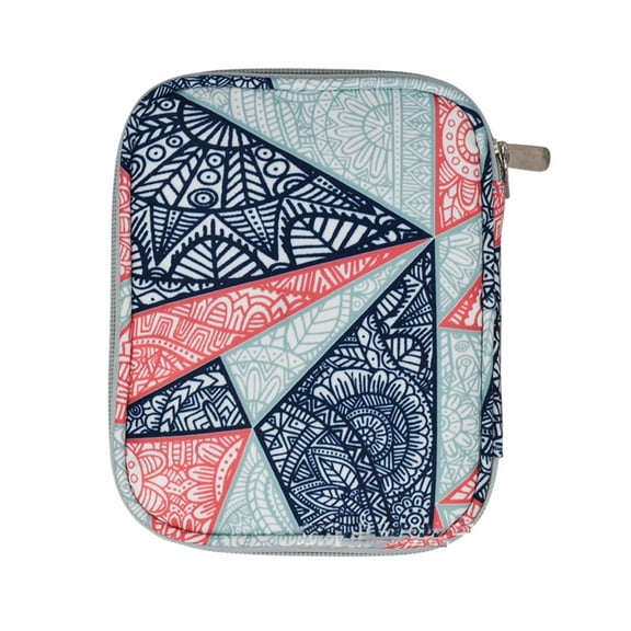 Hand-woven tool bag denim blue short empty bag Dusknt Tool Bag Crochet Hooks Case Empty Zipper Bags Portable Travel Crochet Storage Bag Organizer With Pocket And Crochet Holder Slots For Carrying