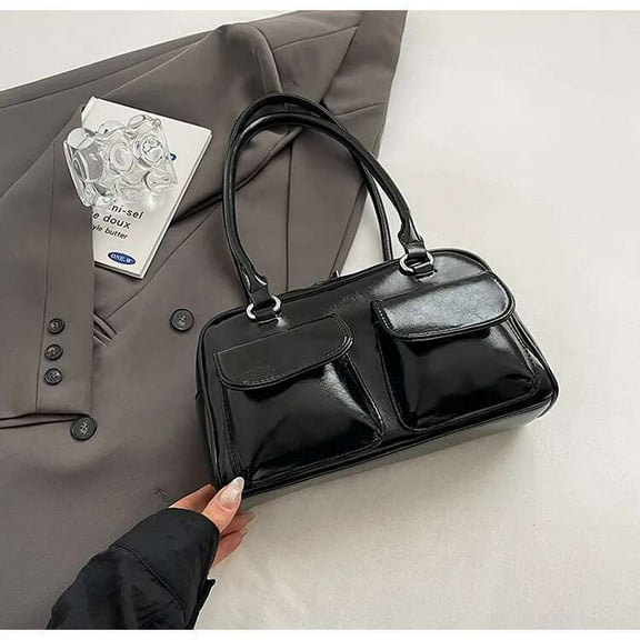 HandBag Purses For Women,Retro Leather Tote Handbags Satchel Under The Arm Clutch Bag