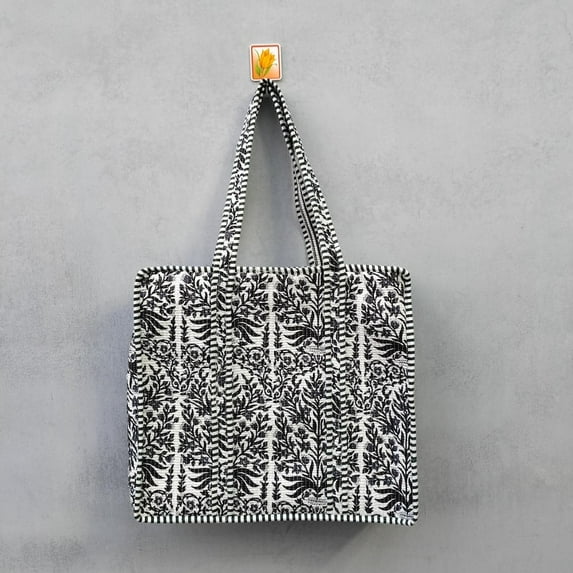 HandBlock Print Quilted Shoulder Bags Beach Tote