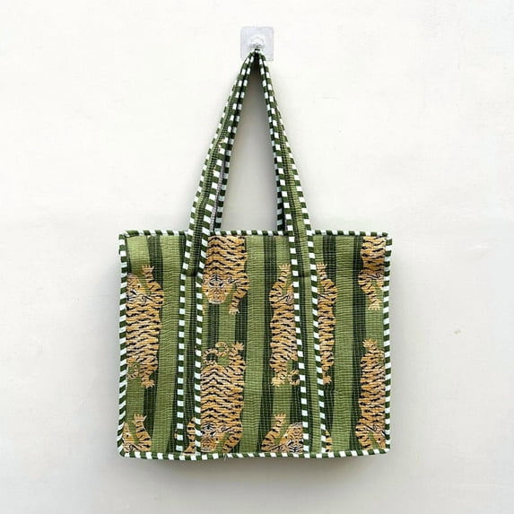 HandBlock Print Quilted Shoulder Bags Beach Tote