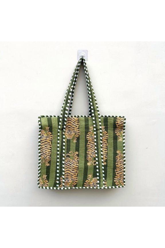 HandBlock Print Quilted Shoulder Bags Beach Tote