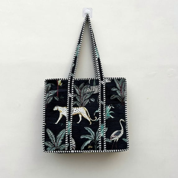 HandBlock Print Quilted Shoulder Bags Beach Tote