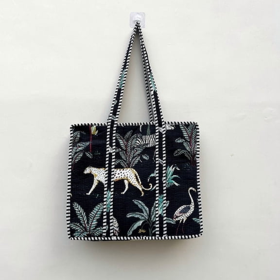 HandBlock Print Quilted Shoulder Bags Beach Tote