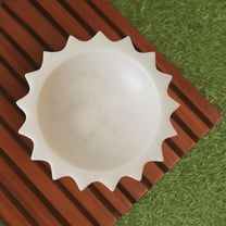 HandCrafted Marble Large Decorative Bowl | White Decorative Bowl for Home Decor | Fruit Bowl | Key/Ring Dish | Coffee Table Bowl | Fluted Scalloped Catch All Bowl for Entryway | Ideal Gift (6 Inches)