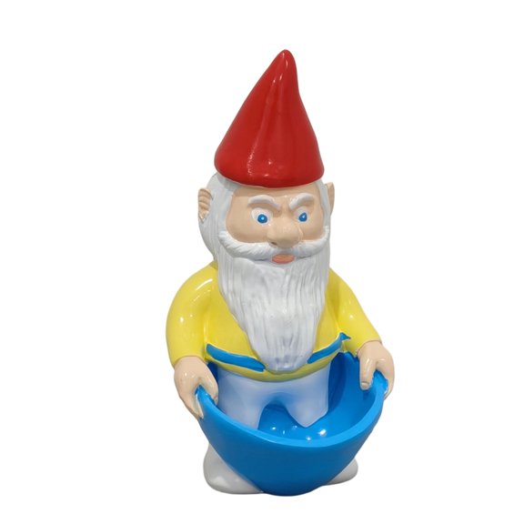 HandPainted Resin Bird Feeder Dwarf Shape Feeding Station For Balconies Decors